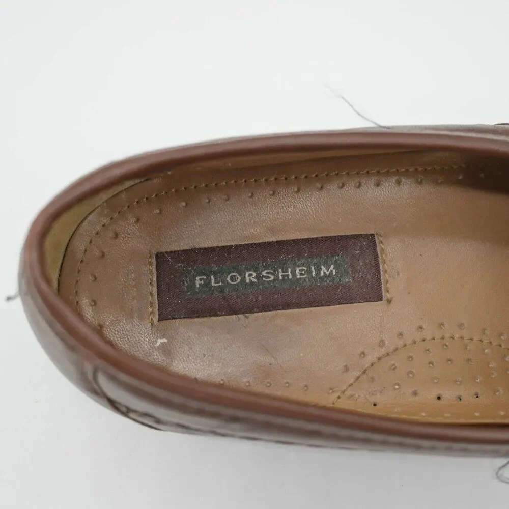 Florsheim Aligator Leather Tassel Dress Loafers Shoes Brown‎ 13D